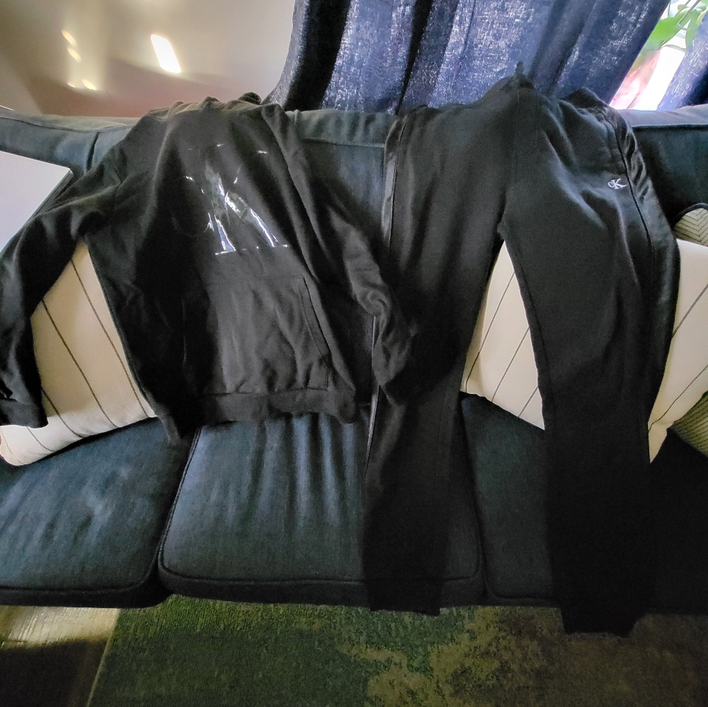 Calvin Klein Black Hoodie and Joggers Set